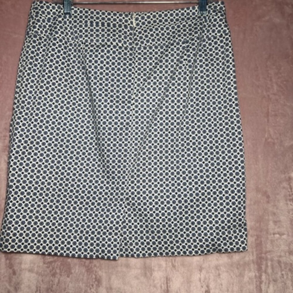 Womens White And Blue Donna Rico Skirt Size 10 - Picture 3 of 6